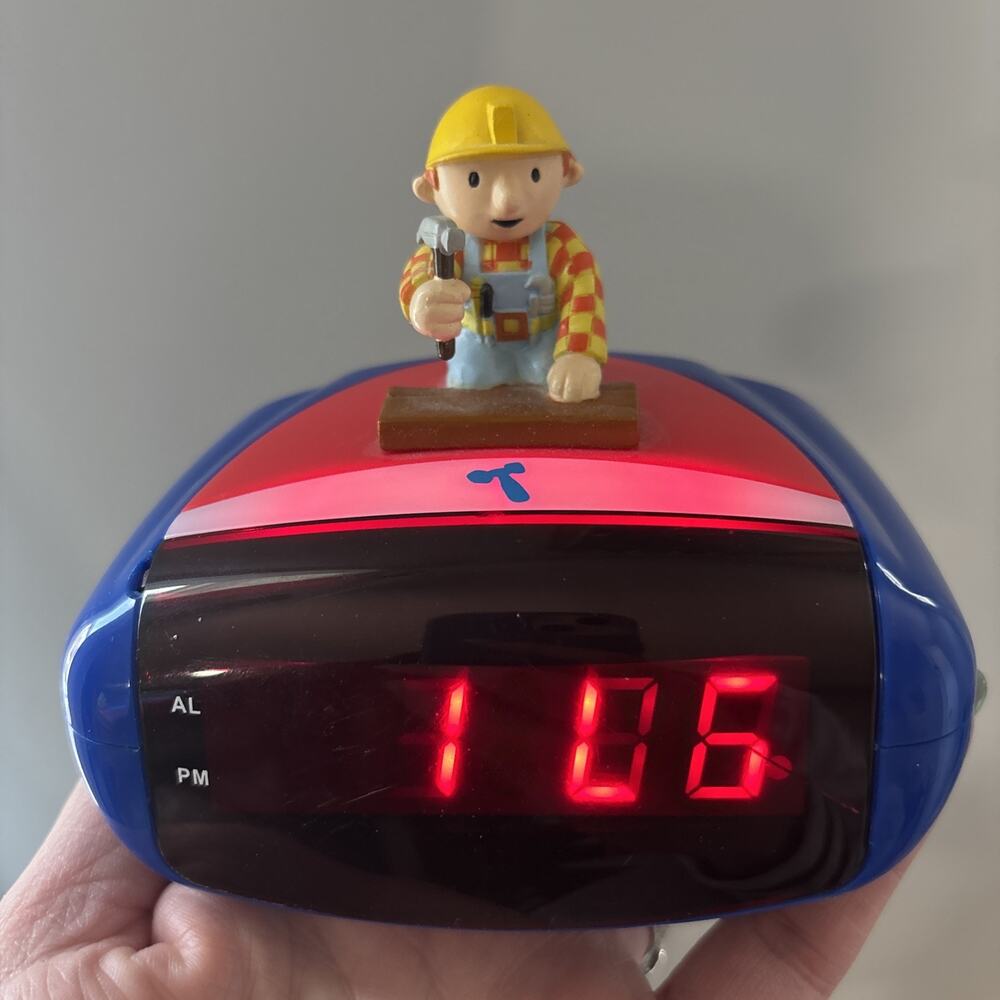 Bob the Builder HIT Entertainment 2004 Alarm Clock Tested WORKS Y2K